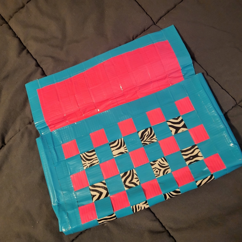 Duct tape clutch bag